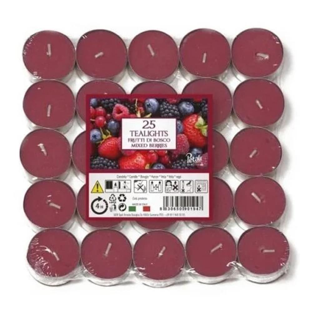 Petali Mixed Berries Tealights (Pack of 25) £2.44